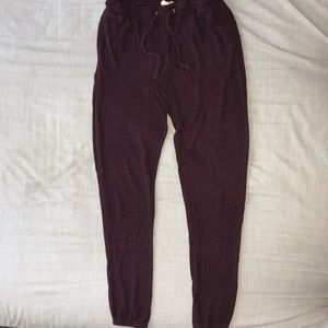Burgundy sweatpants